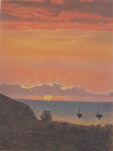 Amanecer en las casas de Alcanar