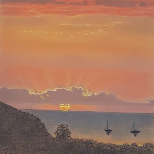 Amanecer en las casas de Alcanar