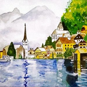 Pueblo austriaco  (2019)  Acuarela 30x22