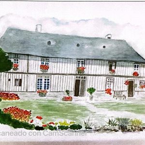 Granja normanda  (2019)  Acuarela 32x22