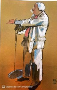 Profesor Danza (2016) Pastel sobre cartulina. 35x24