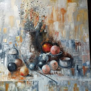 Jarrón con flores secas