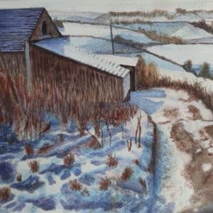 Snow-covered Barn